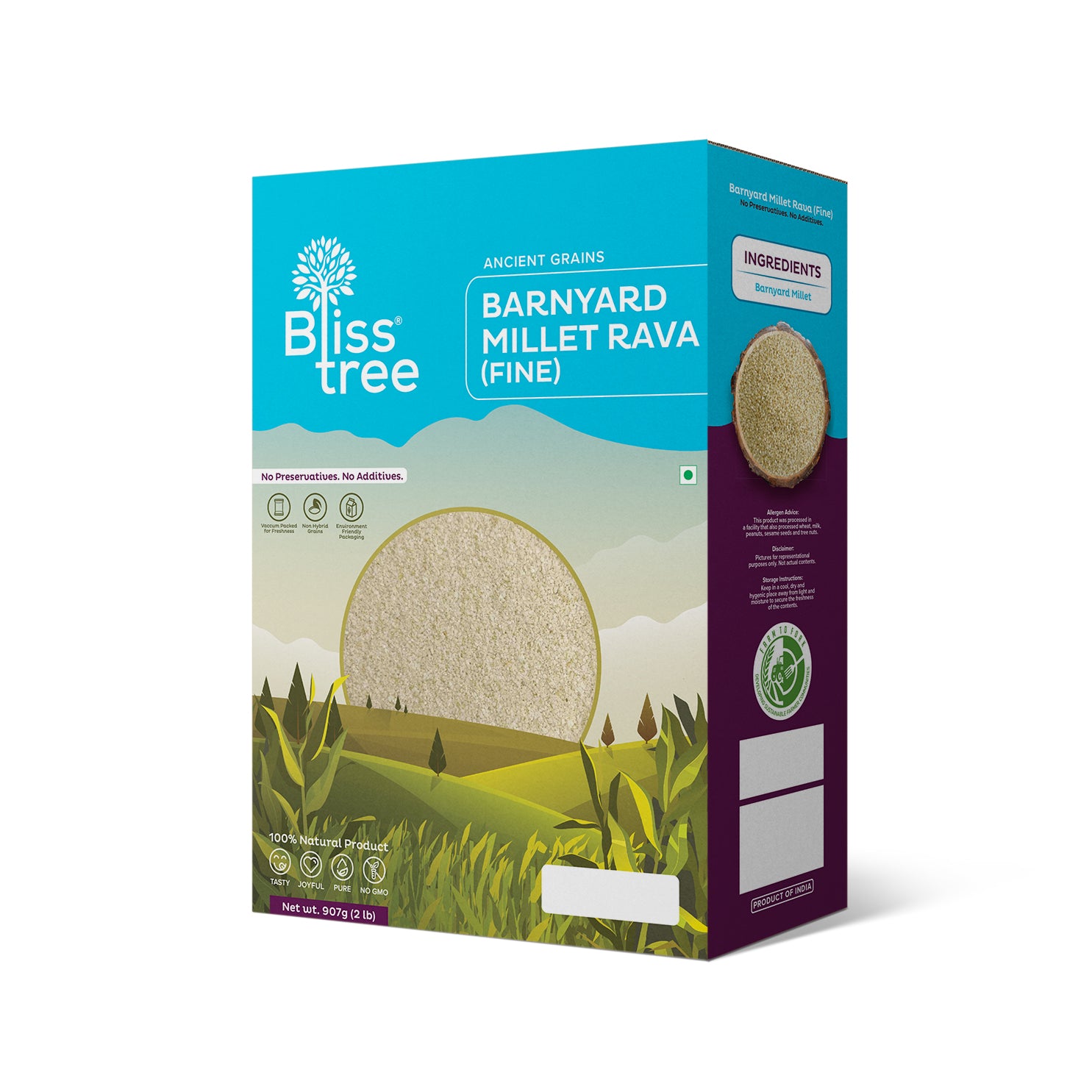 Blisstree Barnyard Millet Rava (Fine) - 2lb
